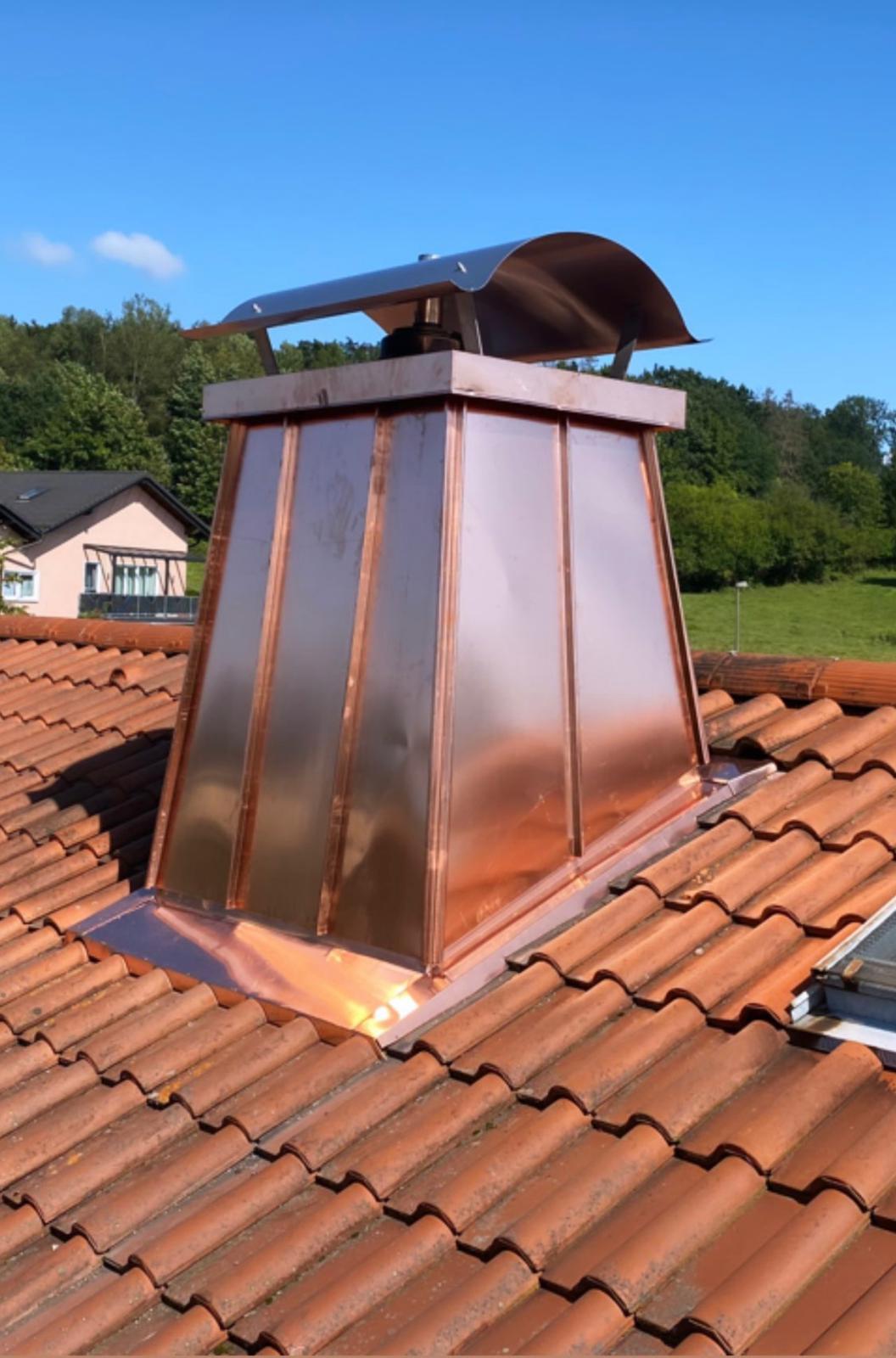 Kupfer am Kamin